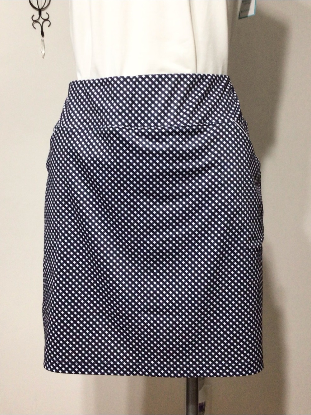 Kate Lord Navy and White Polka Dot Skort
